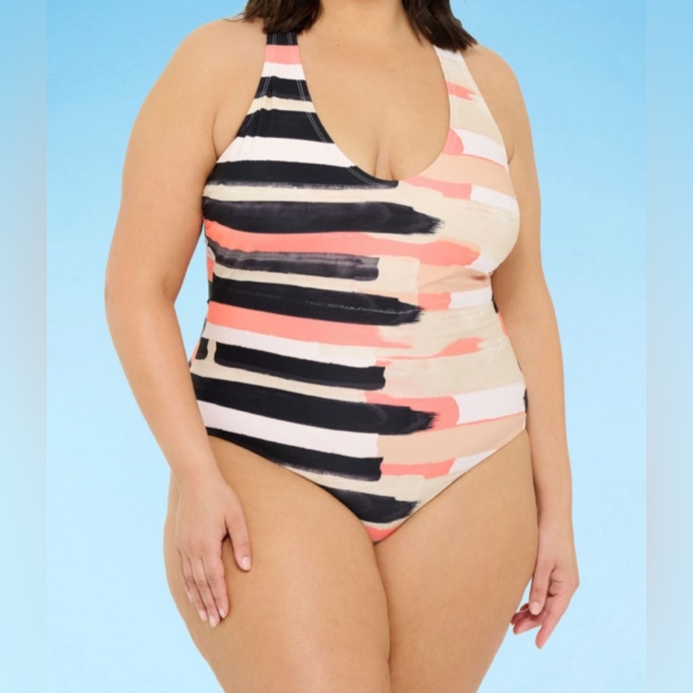 Mynah Plus size Swimsuit Full Coverage 22W